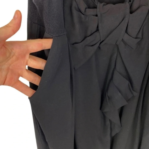 Sita Murt/ Bow Dress Womens Small Black Sleeveless Deep V Neck Sita Murt - Picture 9 of 10